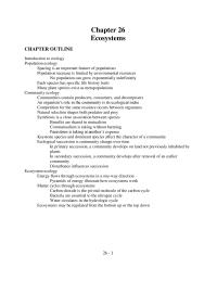 Chapter 26 How Does Matter Move Through Ecosystems How