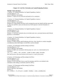 Finance Chapter 14 Externalities Should Excluded Since They Are Side