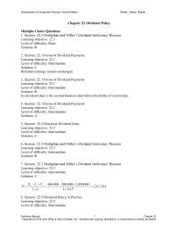 Finance Chapter 22 Ex-dividend date is the second business date