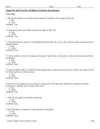 Chapter 6 The Companys Hiring Policy a Supports Title VII b