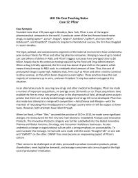 Management&nbsp;Case&nbsp;12 Why Pfizer Eager Merge Why Did These