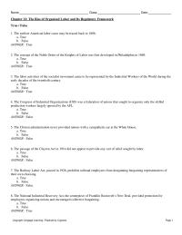 Chapter 12 The labor activities of the socialist movement came