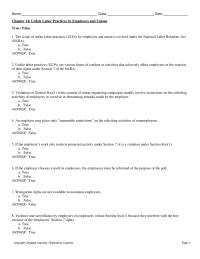 Chapter 14 If an employer asks any employee to be filmed