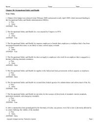 Chapter 20 Osha Grants The Secretary Authority Issue Standards