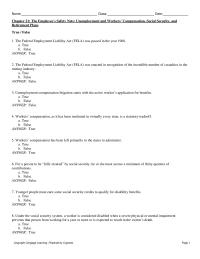 Chapter 21 The Employees Safety Nets Unemployment And Workers