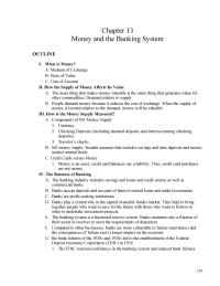 Economics Chapter 13 Homework Tr Reserve Requirements The Money Multiplier Can