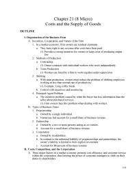 Economics Chapter 21 Homework Also Emphasize That Costs The Time Decisions