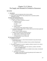 Economics Chapter 25 Homework The Number Competing Firms Supplying The Input