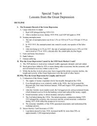 Economics Special Topic 6 Homework Special Topic 6 lessons From The Great Depression