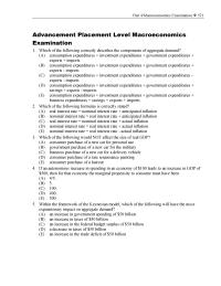 Economics Part 4-macroeconomics Examination Homework They Can Anticipated And Will Increase Shortrun