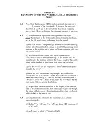 Economics Chapter 6 Homework This Shows That The Slope Coefficient Not