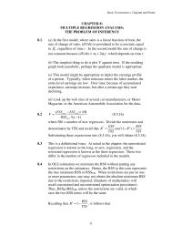 Economics Chapter 8 Homework Overall The Model Looks Satisfactory B Can