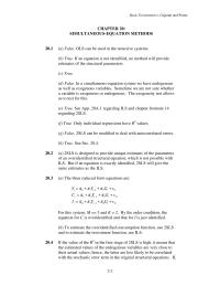 Economics Chapter 20 Homework&nbsp;Note that we have not presented the R2 value for reasons discussed