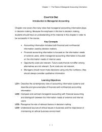Chapter 1 Instructors Manual The Finance Function Accounting Information