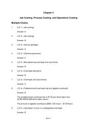 Chapter 4 The total equivalent units completed during the year