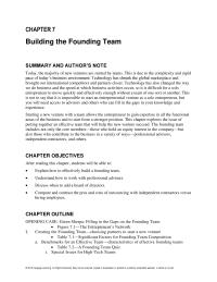 Chapter 7 Explain how to effectively build a founding team