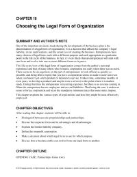Chapter 10 You Might Want Change Corporate Form You