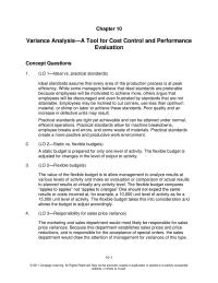 Chapter 10 Ideal standards assume that every area of the production&nbsp;