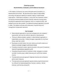 Chapter 11 Investment Centers Are Typically Major Divisions Branch