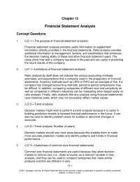 Chapter 12 Ratio analysis by itself does not indicate the various&nbsp;