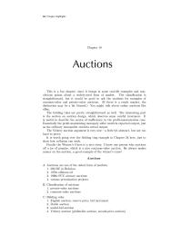 Economics Chapter 18 Auctions are one of the oldest form of markets