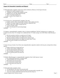 Chapter 10 Monopolistically competitive firms do not achieve allocative