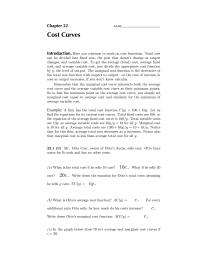 Economics Chapter 22 What is his total cost if he sells 10 cars