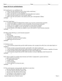 Chapter 18 Which of the following is true of income assistance programs