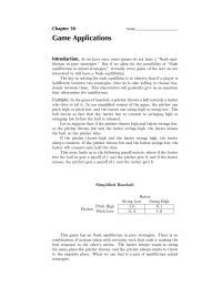 Economics Chapter 30 Let us suppose that if the pitcher throws high