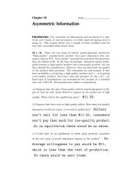 Economics Chapter 38 How many low-quality sharpeners would you expect&nbsp;