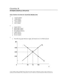 Economics Chapter 18 Homework International Finance Flexible Exchange Rates Are