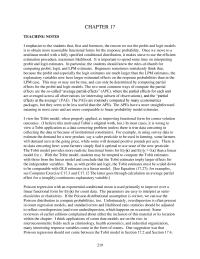 Economics Chapter 17 The Model Can Estimated Ols Maximum Likelihood