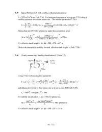 Environmental Engineering Chapter 7 Homework Cloudy summer day, stability classification C