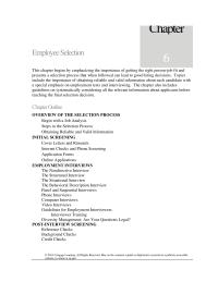 Human Resources Chapter 6 Instructors Resource Guide Dealing With Trouble Spots