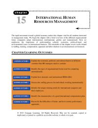 Human Resources Chapter 15 However Cultural Biases May Affect Their Performance