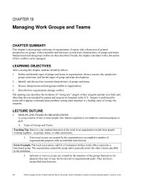 Management Chapter 19 Functional Groups Are Created The Organization Perform