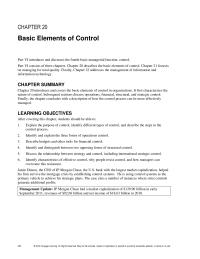 Management Chapter 20 Basic Elements Control When Departments