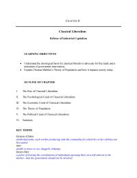 Economics Chapter 8 The Liberal Economic Creed Asserted That Unrestrained