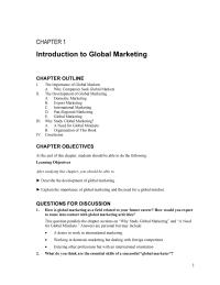 Marketing Chapter 1 Foreign Language Knowledge Understanding The Global Economy