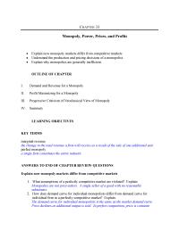 Economics Chapter 33 How Does Demand Curve For Individual Monopolists