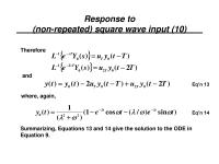 Industrial Engineering Class Notes&nbsp;15 Equation Response Periodic Input 4 Theorem The