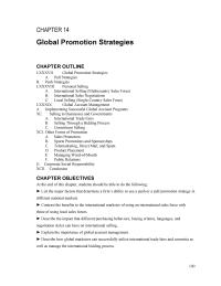 Marketing Chapter 14 Brazilian Subsidiary Performance Ethnocentric Lively Discussion Often
