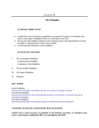 Economics Chapter 44 What is the impact on the economy if the government