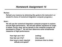 Industrial Engineering Class Notes&nbsp;14B Equations Program 3 Graph Air Density Reference