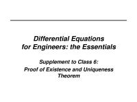 Industrial Engineering Supplement to Class 5 Differential Equations For Engineers The Essentials Supplement