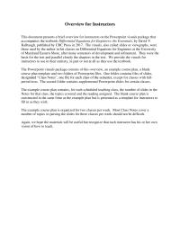 Industrial Engineering Overview for Instructors Notes One File For Each Class The