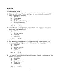 Communications Chapter 3 All of the following are guidelines for improving perception