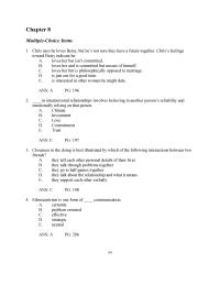 Communications Chapter 8 when Perceive Ourselves Investing More Than