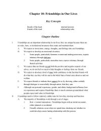 Communications Chapter 10 Homework Friendship This Exercise Will Illustrate How Our