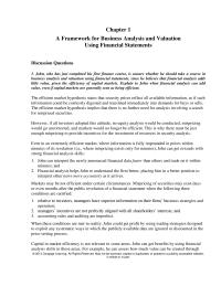 Accounting Chapter 1 Warren Buffet Expressed Concern About The Sector